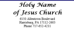 Holy Name of Jesus- Roman Catholic Church