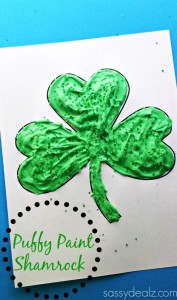 Puffy paint shamrock