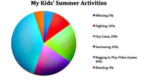 Pie chart summer activities